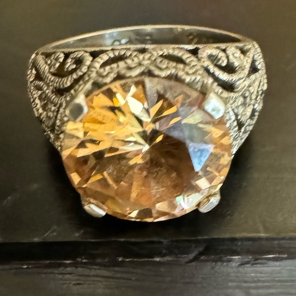 Espo Jubilee Joe Esposito Sterling Silver Peach CZ Ring Size 7 - Picture 7 of 9